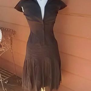 Tahari Dress in Cotton and Elastane